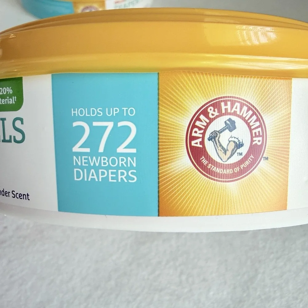 Lot of 4 Munchkin Arm & Hammer Diaper Pail Refills 7-Layer Lavender 272
